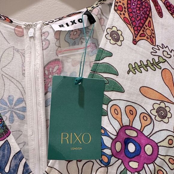 Rixo Dada Dress Woodstock Cream Multi - Picture 16 of 16